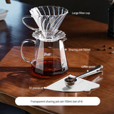 BINCOO Glass Coffee Sharing Pot Set Filter Cup Drip Filter Paper Funnel Hand Brewing Pot Coffee Kettle 500ML/700ML
