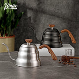 BINCOO Hand-brewed Coffee Pot Slender Mouth Kettle Stainless Steel Drip Coffee Pot Large Capacity for Outdoor Camping and Travel 1L