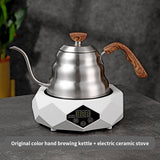BINCOO Hand-brewed Coffee Pot Slender Mouth Kettle Stainless Steel Drip Coffee Pot Large Capacity for Outdoor Camping and Travel 1L