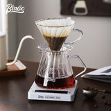 Bincoo Hand Brewed Coffee Pot Set Dripper Set Filter Cup Coffee Pot Coffee Funnel Glass Sharing Pot 400/600ML