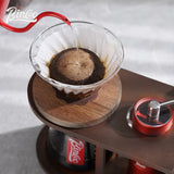 BINCOO Coffee Dripper Set Hand Brew Coffee Pot Set Hand Grinder Coffee Maker Sharing Pot with Glass Filter Cup Coffee Hand Brew Pot Complete Set