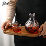 BINCOO Glass Coffee Pot Set Hand Brew Coffee Maker Coffee Utensils fo Office Household 280ML
