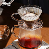 BINCOO Glass Coffee Sharing Pot Set Filter Cup Drip Filter Paper Funnel Hand Brewing Pot Coffee Kettle 500ML/700ML