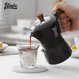 BINCOO Dual-valve Moka Pot Home Electric Stove Brewing Coffee Pot Small Espresso Hand-ground Coffee Maker Set