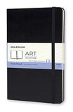 Moleskine Art Sketchbook, Hard Cover, Large (5" x 8.25") Plain/Blank, Black, 104 Pages