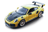Maisto Porsche 911 GT2 RS Yellow with Carbon Hood 1/24 Diecast Model Car 31523