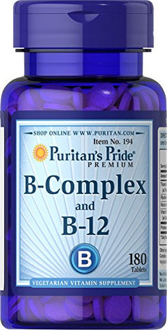 Puritan's Pride B-Complex And B-12 180 Tablets