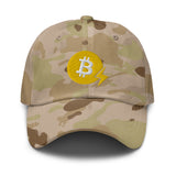 Bitcoin Lightning Multicam dad hat