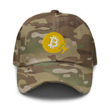 Bitcoin Lightning Multicam dad hat