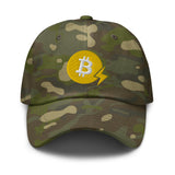 Bitcoin Lightning Multicam dad hat