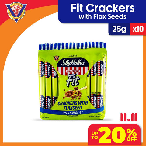 Skyflakes Fit Crackers Omega-3 with Flax seeds 25gx10