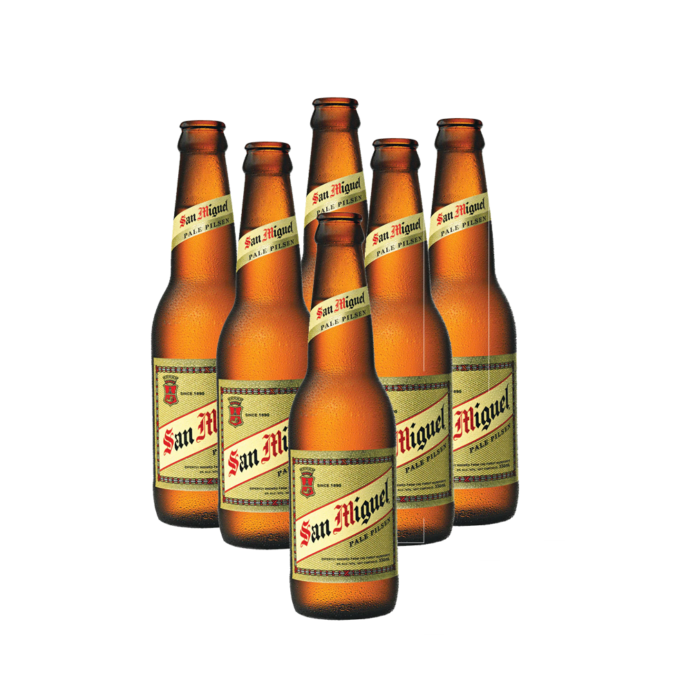 San Miguel Beer Pale Pilsen Bottle 330ml - 6 Bottles