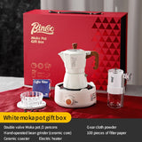 BINCOO Moka Pot Gift Box Set Single Valve Coffee Pot Espresso Machine for Holidays and Birthdays Best Gift 2Cups 3Cups