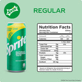 Sprite Regular Soda 320ml - Pack of 24 Cans