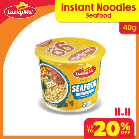 Lucky Me! Go Cup Mini Instant Noodle Soup Seafood 40g