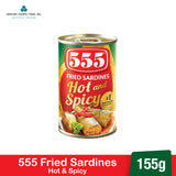 555 Fried Sardines Hot & Spicy 155g.