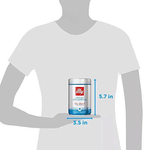 illy Decaffeinated Ground Espresso Coffee, Classic Medium Roast