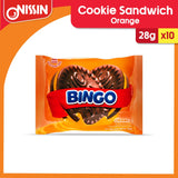 Bingo Cookie Sandwich Orange filled Choco 28g x 10