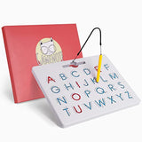 Gamenote Double Sided Magnetic Letter Board - 2 in 1 Alphabet Magnets Tracing Board for Toddlers