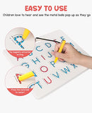 Gamenote Double Sided Magnetic Letter Board - 2 in 1 Alphabet Magnets Tracing Board for Toddlers