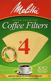 Melitta #4 Cone Coffee Filters, Unbleached Natural Brown