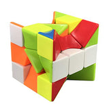 YUNTENG Cube Twist 3x3 Stickerelss Speed Cube Vivid Color Magic Puzzle Toys