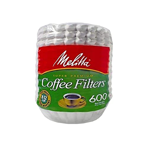 Melitta 600 Coffee Filters, Basket, Pack of 600, 8-12 Cups