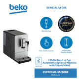 Beko 1350W Espresso Maker with Steam Wand CEG5311X