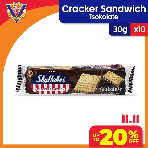 Skyflakes Cracker Sandwhich Tsokolate 30gx10