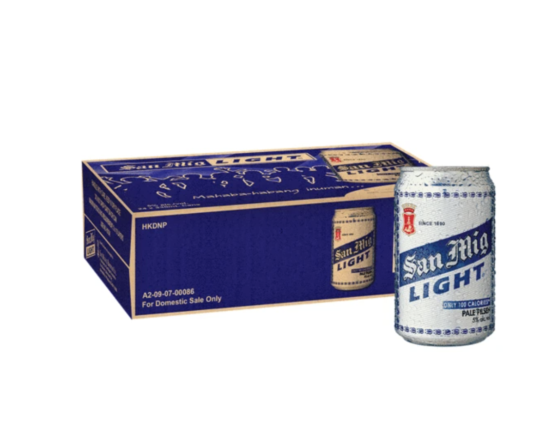 San Mig Light 330 mL Can Case of 24