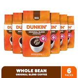 Dunkin' Original Blend Medium Roast Whole Bean Coffee, 18 Ounce