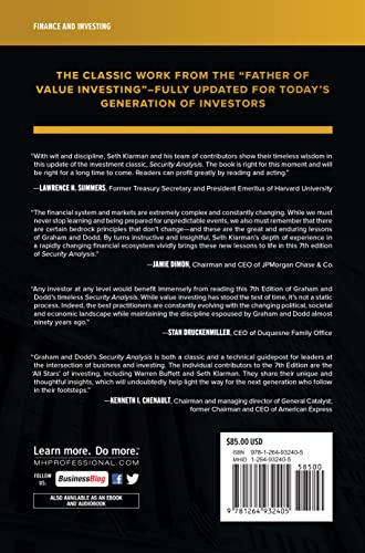 Security Analysis, Seventh Edition: Principles and Techniques