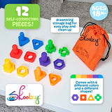 Skoolzy Nuts and Bolts 12 Piece Toy Building Block Set Sensory Occupational Therapy STEM Includes eBook