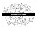 100 Flowers: An Adult Coloring Book