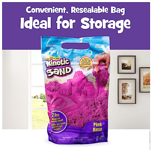 Kinetic Sand, The Original Moldable Sensory Play Sand, Pink, 2 lb.