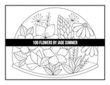 100 Flowers: An Adult Coloring Book