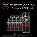 Jack Daniel's & Coca-Cola 320ml 7% Alcohol - Pack of 12