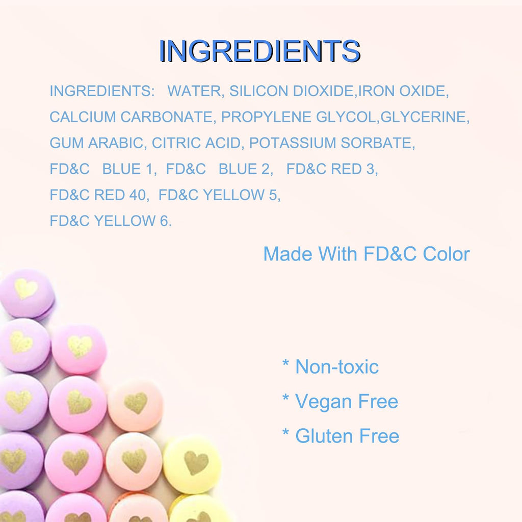 Preatoc Edible Metallic Markers, 10 Pcs. Upgrade Food Grade Gold Shimmering Pens for Baking