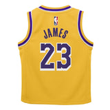 Lebron James Los Angeles Lakers NBA Kids 4-7 Yellow Gold Icon Edition Player Jersey