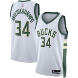 Outerstuff Giannis Antetkounmpo Milwaukee Bucks NBA Nike Boys Youth 8-20 White Association Edition