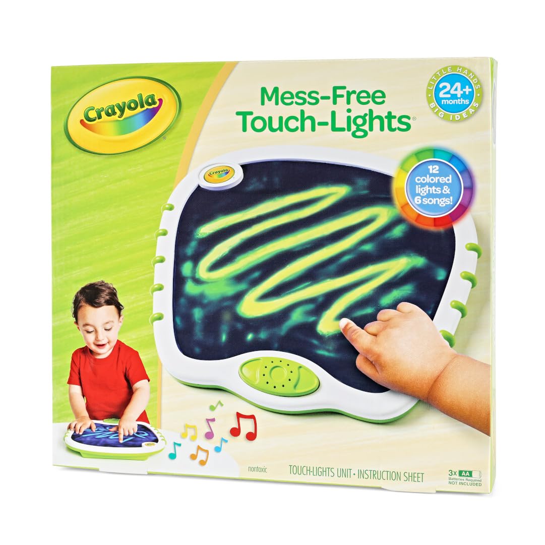 Crayola Toddler Touch Lights, Musical Doodle Board, Sensory Toys for Toddlers