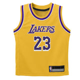 Lebron James Los Angeles Lakers NBA Kids 4-7 Yellow Gold Icon Edition Player Jersey