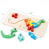 YySiRui 5 Pack Wooden Animal Toddler Puzzles for Kids Ages 3-5 Years Old