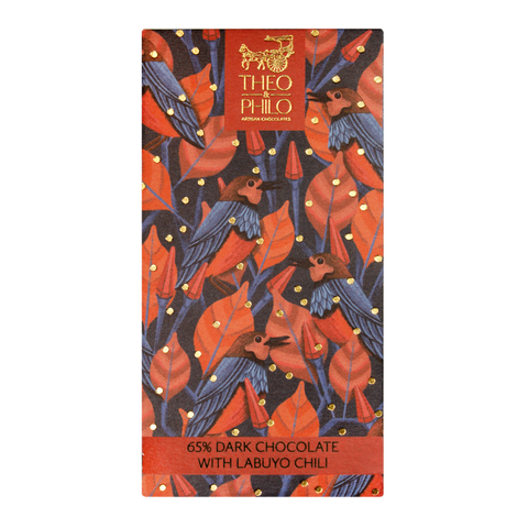 Theo and Philo Chocolates 65% Dark Chocolate with Labuyo Chili Bar