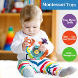 Montessori Sensory Toys for Toddlers 1-3 - Travel Activities Busy Board Cube