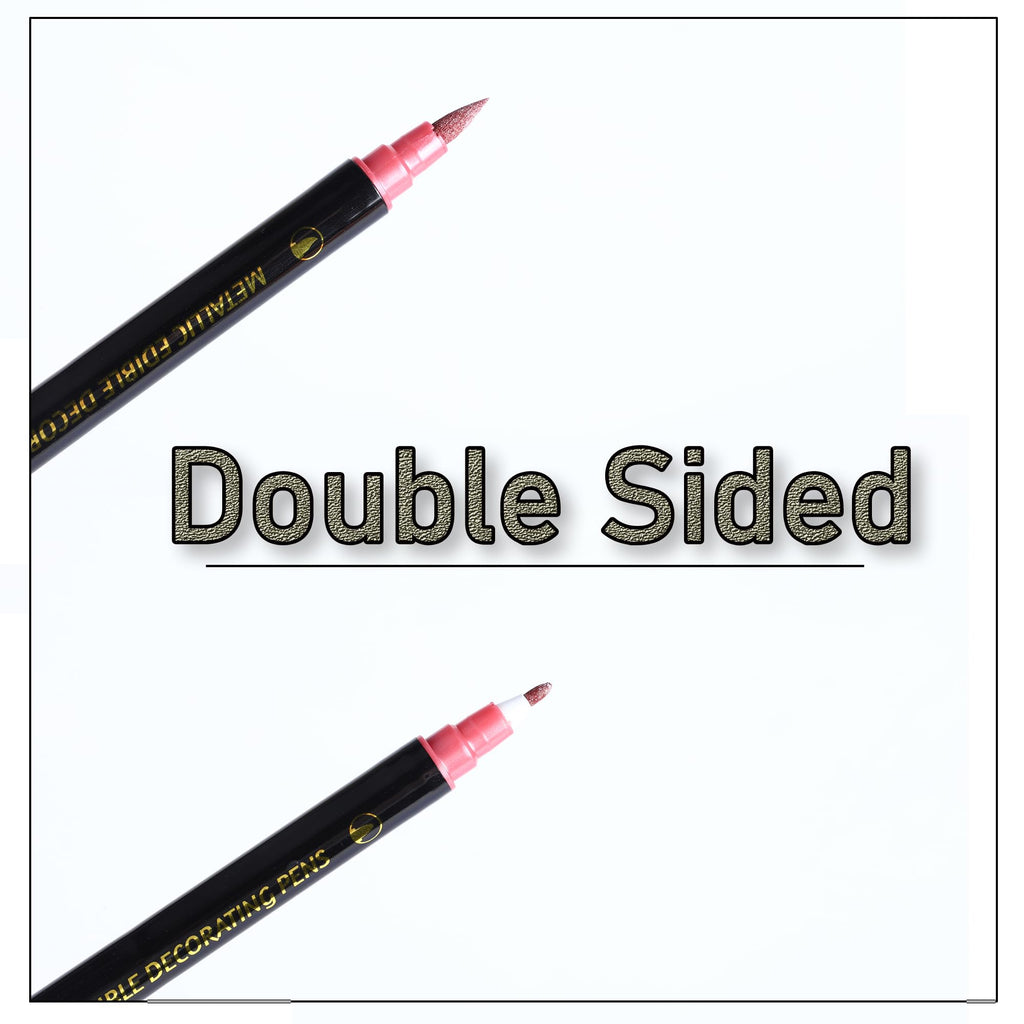 Preatoc Edible Metallic Markers, 10 Pcs. Upgrade Food Grade Gold Shimmering Pens for Baking