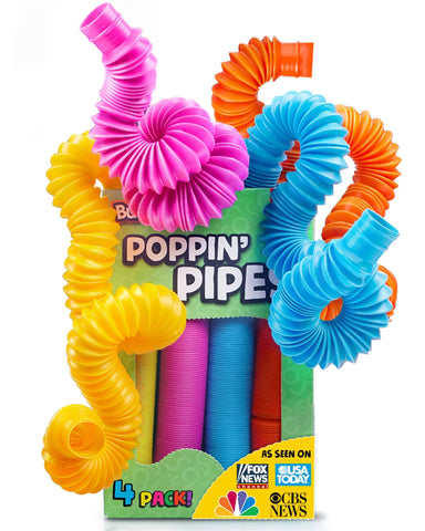 BUNMO Pop Tubes Large 4pk | Hours of Fun for Kids | Imaginative Play