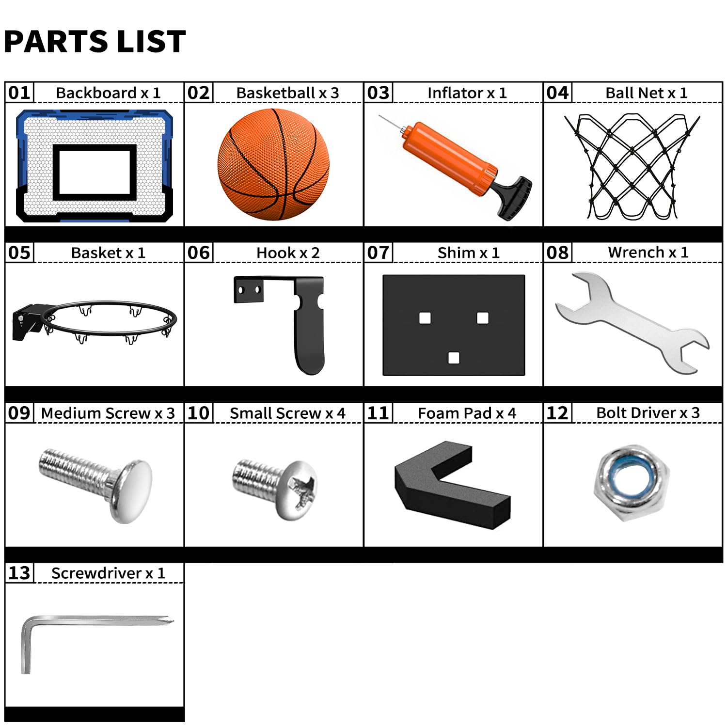 QDRAGON Mini Basketball Hoop, Over The Door Indoor