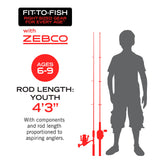 Zebco Kids Splash Jr. Spincast Reel and Fishing Rod Combo