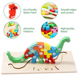 YySiRui 5 Pack Wooden Animal Toddler Puzzles for Kids Ages 3-5 Years Old